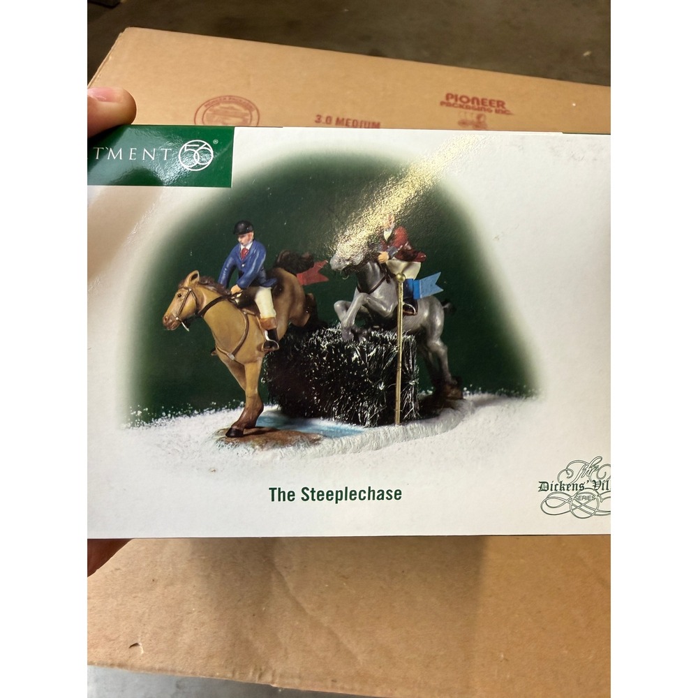Dept 56 Dickens Village The Steeplechase Horse Race Accessory Figurine #58542